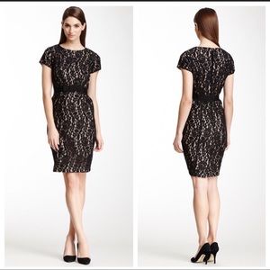 NWT Taylor for Nordstrom Black Lace Dress